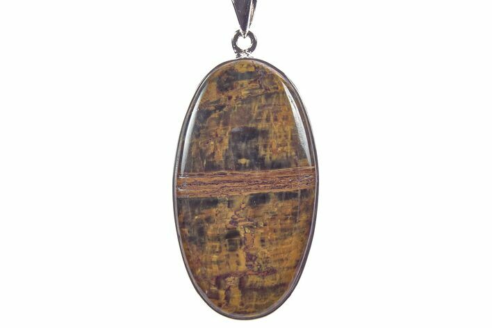 Blue Tiger's Eye Pendant (Necklace) - Sterling Silver #241270